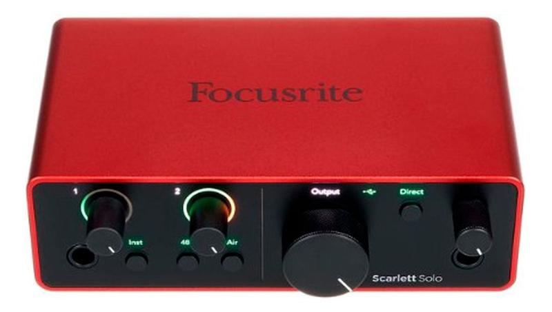 Interface De Áudio Usb Focusrite Scarlett Solo 4ª Geração
